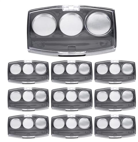 Gungtj Tavolozza vuota di ombretti, vassoio compatto per ombretti, contenitore multifunzionale per cosmetici, contenitore creativo per ombretti, 7,1 x 4,1 x 1,1 cm, per uso quotidiano