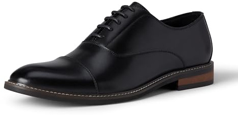 Amazon Essentials Scarpe Oxford Cap Toe Eleganti Uomo, Nero, 43 EU