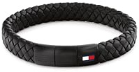 Tommy Hilfiger Jewelry Geflochtenes Lederarmband für Herren Schwarze Farbe - 2790662