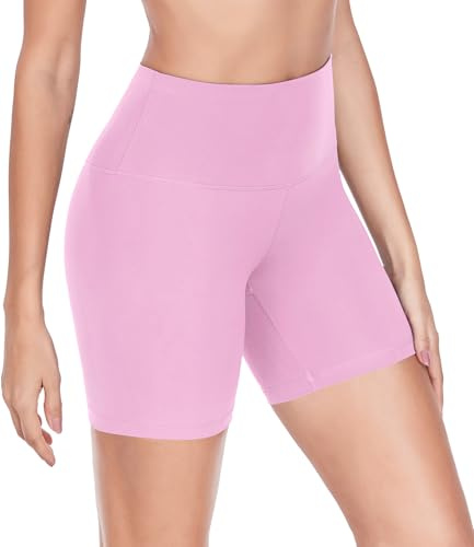 wirarpa Cykelbyxor, dam, hög midja, korta leggings, sportbyxor, ogenomskinliga shorts, fitness, yogabyxor,, ROSA, S