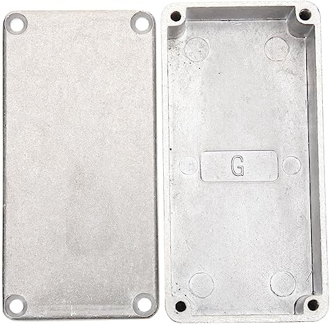FRCOLOR Aluminium Stompbox-gehäuse Gitarreneffektgerät-box aus Druckguss Pedalbox-hülle für Musikinstrumente Metall-effektgehäuse mit Praktischer Installation