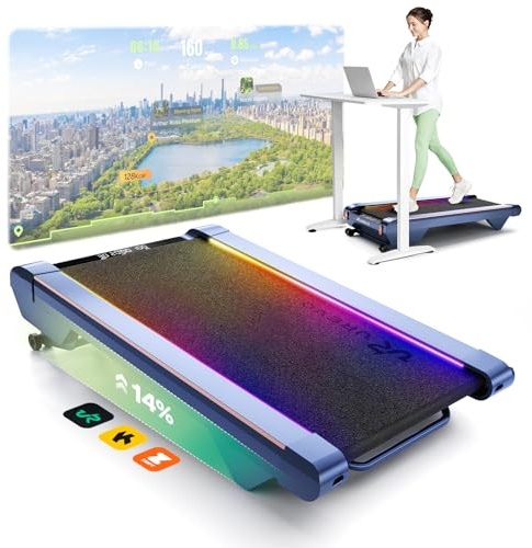 UREVO Tapis de Marche Inclinable Automatique Jusqu’à 14%, avec SmartAPP