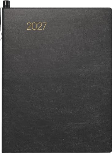 BRUNNEN Taschenkalender Mod. 731 2027 | A6, Kunstleder, schwarz