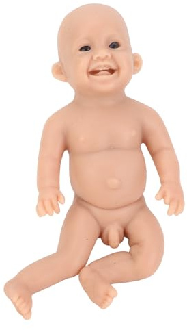 AMONIDA Miniatur-Silikon-Babypuppe, Niedliche, Weiche -Puppe für Kreatives Spielen, 15,2 cm, Neugeborenengröße, Ideal für (Junge)