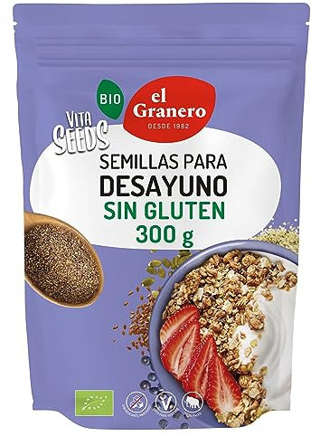 El Granero Integral - Vita Seeds Semillas y Arándanos - 300 g - Semillas de Lino, Cáñamo, Girasol y Sésamo - Fuente de Proteínas y Ácidos Grasos Omega-3 - Acción Antiinflamatoria - Aptas para Veganos