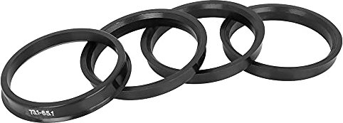X AUTOHAUX 4stk.Kunststoff Radnaben Zentrierringe Zentrierung für Radnabe 73.1-65.1mm Schwarz