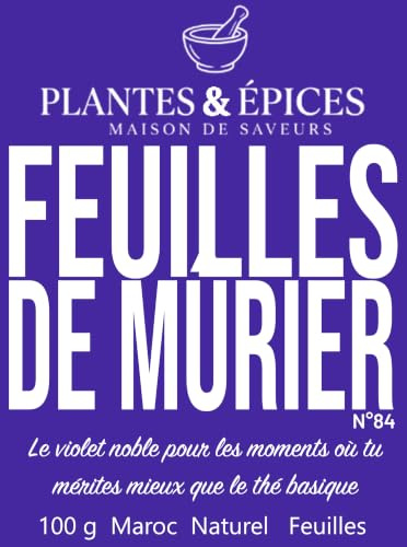 Feuilles de mûrier 100g, idéal en Infusion, Thé et Tisane 100% naturels (feuilles de mûres) (100g)