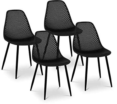 Fromm & Starck Star_SEAT_13 Stuhl - 4er Set - bis 150 kg - Sitzfläche 52 x 46,5 cm - schwarz