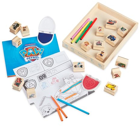 Melissa & Doug Paw Patrol Activity Stamp Set | Holzstempel Set | Kreatives Spielzeug für Kinder | Geschenke für Jungen oder Mädchen | 4+