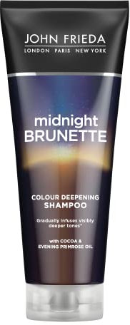 John Frieda Midnight Brunette, shampoo colorante per capelli castani, 250 ml