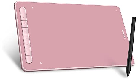 XP-PEN Deco L Drawing Tablet 10 x 6 Graphics Tablet with X3 Elite Stylus, 8192 Levels of Pen Pressure, 8 Shortcut Keys, Supports Windows/Mac/Android/Chrome OS/Linux（Pink）