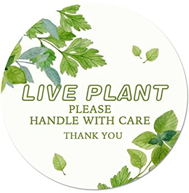 504 Pcs Live Plants Warning Shipping Labels Handle with Care Labels 2 Inches Gardens Labels Plant Transport Label for Gardens Landscaping Shipping Care Plant Handling