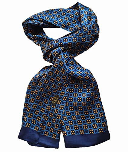 XUYUZUAU Sciarpa da uomo in 100% seta, doppio strato, alla moda, formale, casual, da lavoro, 160*26cm
