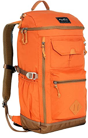 Eddie Bauer Unisex's Bygone Backpack with Exterior Pockets and Laptop Compatible Sleeve Daypack, Terracotta, 30L US