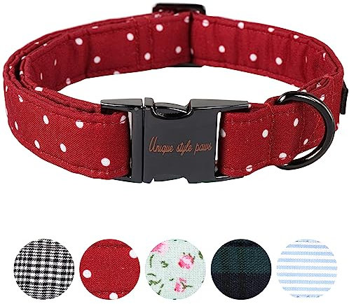 Unique style paws Hundehalsband, Hundehalsbänder für Kleine Mittel Groß Hunde, Fliege Hundehalsband Verstellbar XS-XL