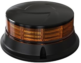 Gyrophare Base Permanent 30 LED 12V/24V Orange Homologués ECE SAE IP67 Avertissement Stroboscope d'Urgence Clignotant de Récupération Flash pour Camion Chasse-Neige Dépanneuse Élévateurs
