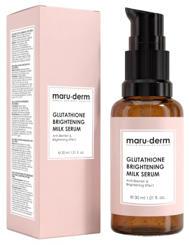 Maruderm Glutathion Aufhellendes Milchserum mit Alpha Arbutin – Feuchtigkeitsspendendes Gesichtsserum gegen Pigmentflecken & für Strahlende Haut, 30 ML
