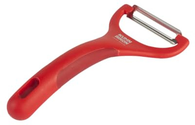 KUHN RIKON Sparschäler gezackt mit Wellenschliff rot