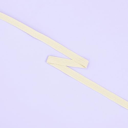 Craftelier - Goma Elástica y Plana para Manualidades y Scrapbooking | Fabricada en Látex y Envuelta con Hilo de Poliéster | Ancho 0,5 cm y Longitud 2 m - Color Amarillo Pastel
