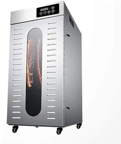 MAYFABD Essiccatore Rotativo per Carne Essiccatore per Salsicce Affumicate in Acciaio Inossidabile Termostato Regolabile 35-90 °C Cottura Tridimensionale Basso Rumore per Pancetta