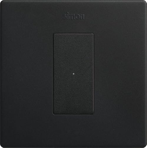 SIMON - KIT interruptor/conmutador conectivo de empotrar, Simon 270, Interruptor de Pared Plano y Fino desde tu Smartphone, Incluye Marco, Tapa y Mecanismo, Color negro mate