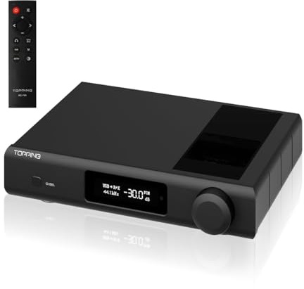 Topping D90III Discrete Full Bilanciato DAC, DSD512 PCM768kHz, DAC Discreto a 1bit con Modulo PSRM, Convertitore DA USB/Bluetooth5.1/ottico/coassiale/AES/IIS a RCA/XLR (Nero)