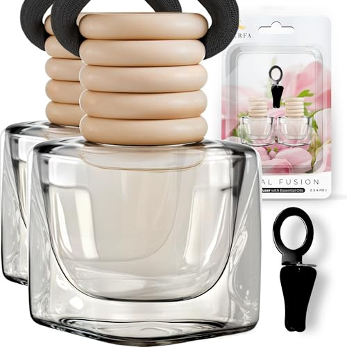 Car Air Freshener - Pink Floral Inspired Perfume Diffuser by Perfa