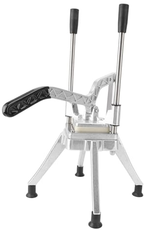 Picadora de Verduras Industrial Picadora de Verduras Comercial con 3 Cuchillas de Repuesto Cortador de Patatas Fritas de Aleación de Aluminio Cortador de Patatas, Frutas y