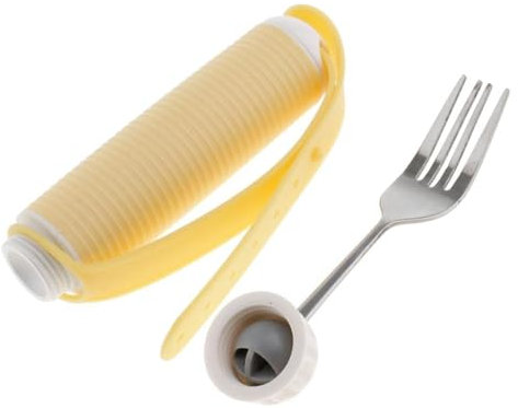 GEDRACKPMYN Tenedor para discapacitados, utensilio para Personas Mayores con Artritis, vajilla giratoria Flexible y extraíble, vajilla para Pacientes discapacitados, Ancianos, niños discapacitados
