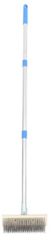GARVALON Bodenschrubber Aus Edelstahl Mit Langem Griff Mehrzweck-bodenbürste Zum Reinigen Flecken in Badezimmer Toilette Oder Küche
