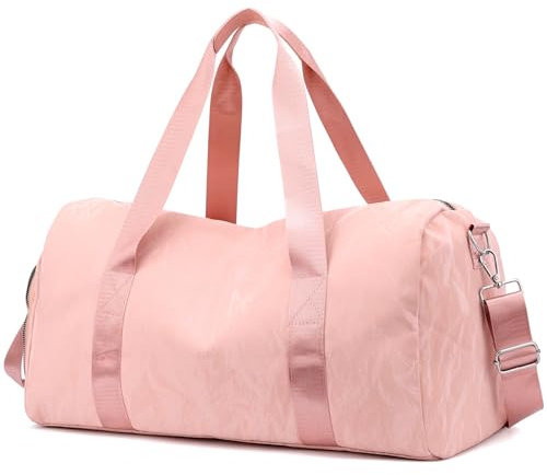 Sports Gym Bag with Shoes Compartment, Travel Duffle Bag for Women Men Carry On Weekender Bag with Dry Wet Separated Pocket Overnight Tote Personal Item Bag for Travel Yoga Dance