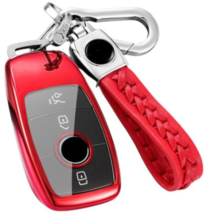 5 couleurs - Coque de clé Z.MYUKI avec porte-clés pour Mercedes Classe V 2024 2025 2026