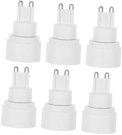 Angoily 6 Stück Lampenadapter G9 zu E14 Lampensockel Adapter Konverter mit Effizienter Wärmeableitung und Einfacher Installation für Haushalte und Gewerberäume