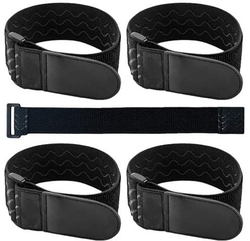 4 correas elásticas de 40 cm x 2 cm, con , bridas, extra anchas y muy seguras para bicicletas, bolsas, equipos de entrenamiento, cables y más