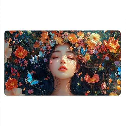 Tappetino Mouse Gaming XXL, 1600x800x3mm Grande Tappetino Scrivania Cuciti Base in Gomma, Mouse Pad Impermeabile Antiscivolo, PC Desktop Ufficio, Migliora Precisione Velocità (Uccello Bellezza) xR7593