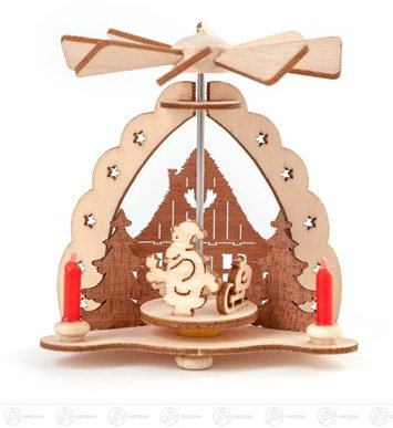 Rudolphs Schatzkiste La Mini Pyramide Le père noël de Pyramide dans la Taille de Village d'approximativement 5 Montagnes de minerai de cm ajournent la Pyramide de Noël de Pyramide