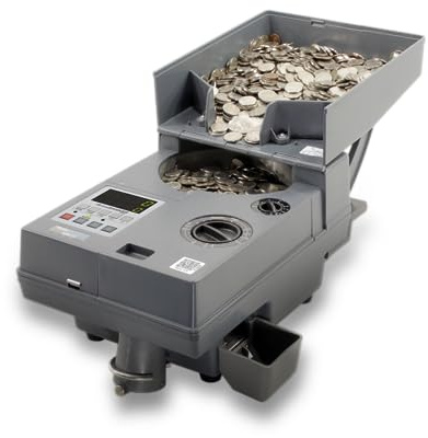 AccuBANKER AB610 Medium Duty Universal Coin Counter, Token Counter, Counting Speeds of 2000 Coins/min, Hopper Capacity of 4000 Coins
