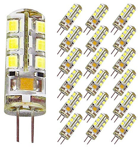 3W G4 Bombilla LED,260 Lumen,AC 220V,Equivalente a 40W Bombillas Halógenas,Blanco Frío 6000K,no regulable, ángulo de 360 grados, (18 pack)