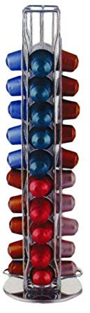 Quailitas Coffee Pod Holder – 40 Pods, Rotating Coffee Capsule Holder for Nespresso, Anti-Scratch Base, Soft Base, Premium Finish