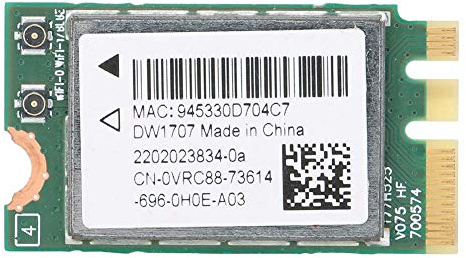 ASHATA Scheda di rete wireless per DW1707, M.2 NGFF 300M Bluetooth4.0 WiFi con Qualcomm Atheros QCA9565 QCNFA335 Chip, scheda di rete universale per PC con slot NGFF M2 WiFi