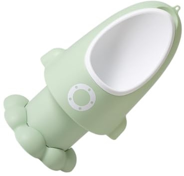 NUOBESTY Potty Training Urinal Rocket Shape Adjustable Boy Urinal Kids Toddler Bathroom Pee Trainer for Toddler Boys Toilet (Light Green)