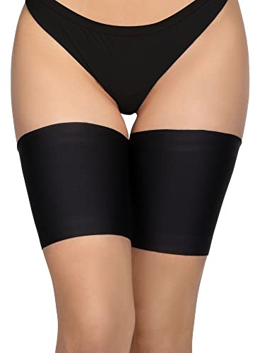 Annes styling Bandes élastiques de cuisse anti-frottement Pour femme Doublure satin et dentelle Silicone antidérapant