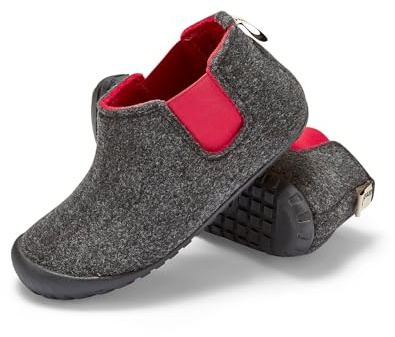 Gumbies Brumby Boots - Charcoal & Red (Women's 11/Men's 10 | EU 43)