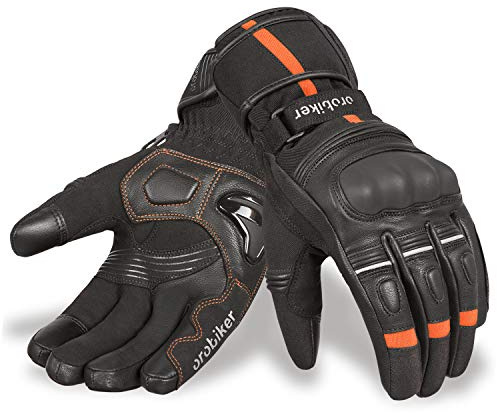 Oro Biker Winter Motorbike Gloves Winter Motorcycle Gloves Waterproof Thermal Gloves Touch Screen Winter Hiking Outdoor Sports