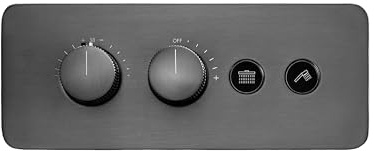 Thermostat-Unterputz-Duscharmatur NT7646 für 2 Verbraucher - inkl. Unterputz-Grundkörper - Farbe wählbar, Farbe:Schwarz matt