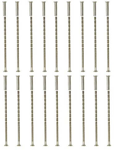 Stück Universal 100 mm verstellbare Länge M4 Schrauben Verbindungsbolzen Hülsen Verlängerte Version Befestigung durch Schraube für Türgriff Schloss Rosetten Rosette Schrank Schubladen Knauf Nickel