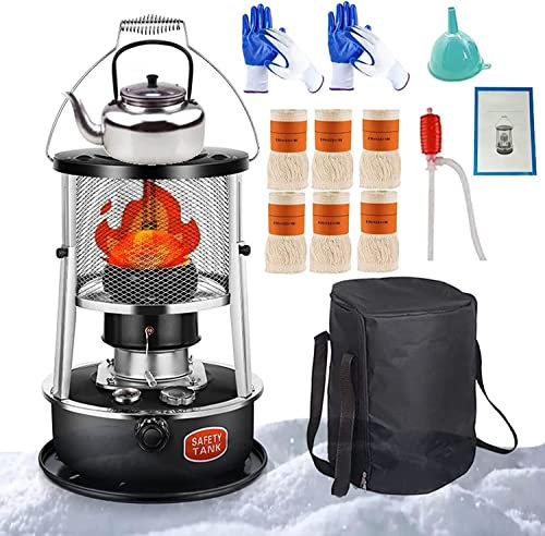 Chauffage au pétrole pour intérieur extérieur, poêle à pétrole Compact et Portable de 4,5 L, Protection Contre Les Chutes, Chauffage au kérosène, Chauffage de Camping, Chauffage de Tente A