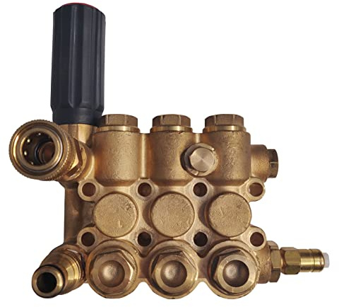 Pumpenkopf 13 PS Hochdruckreiniger - Hochdruckpumpenkopf aus massivem Messing für 250 bar Hochdruckreiniger