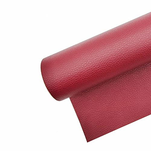 Surriba Kunstleder Selbstklebend, Kunstleder Flicken Lederpatches Eeparaturset für Ledersitz Motorrad Sitzbank Auto Leder Gaming-Stuhl 50 * 120 Art Weinrot