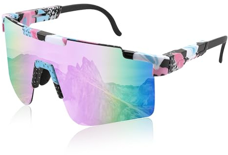FEISEDY Sport Sonnenbrille Herren Fahrradbrille Damen Radsportbrille B2837 | UV400 Schutz, Sportbrille für Outdooraktivitäten